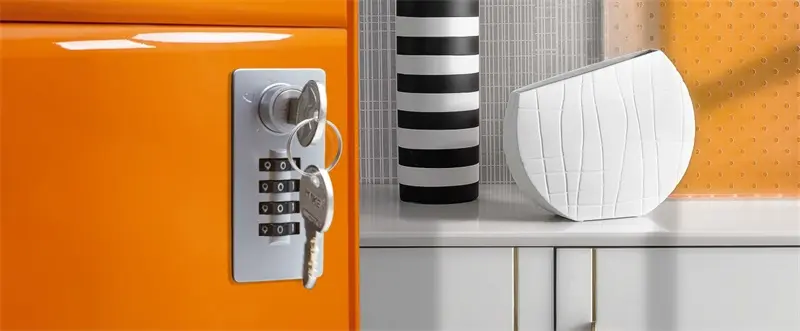 How practical is the four-digit combination lock for lockers?