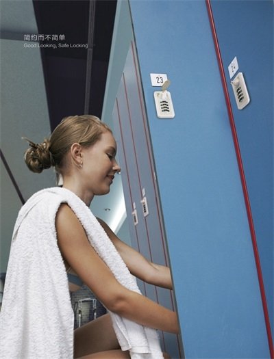 Which lock should I choose for the swimming pool locker to prevent moisture and corrosion?